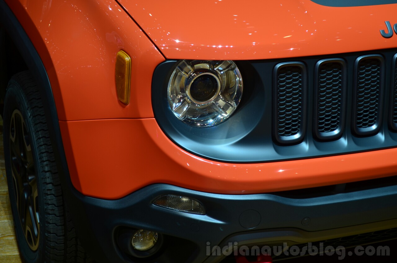 Jeep Renegade Headlamp At Geneva Motor Show