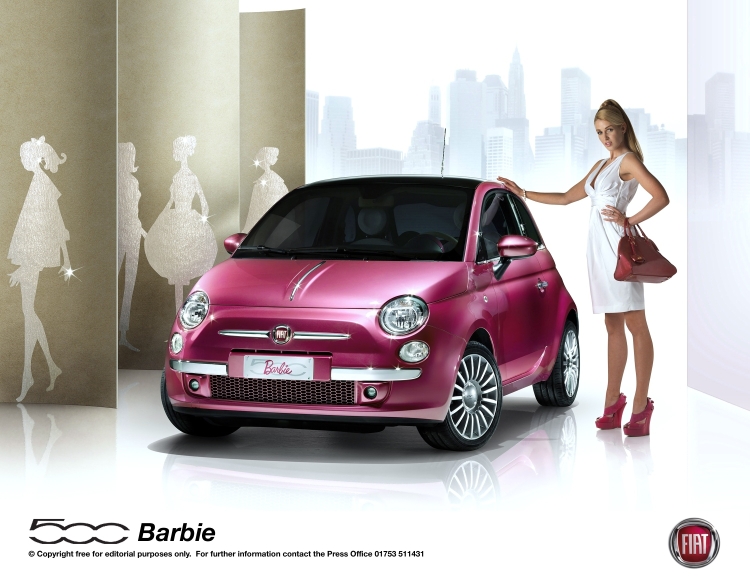 Fiat wishes Barbie a happy 50th birthday by gifting her a pink