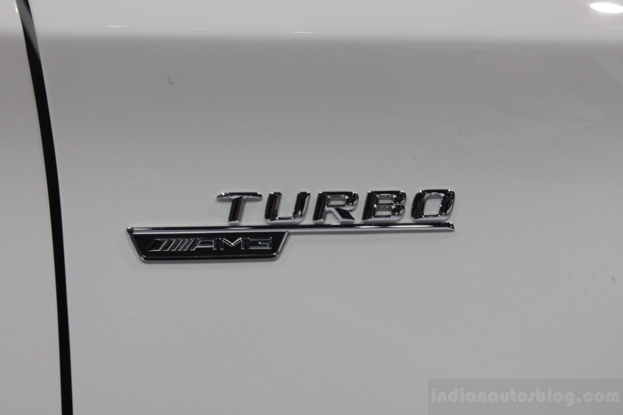 Mercedes CLA 45 AMG turbo badge