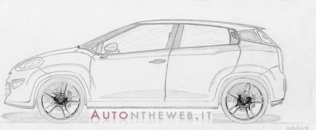 2015 Fiat Punto Speculative Free Hand Sketchesrenders