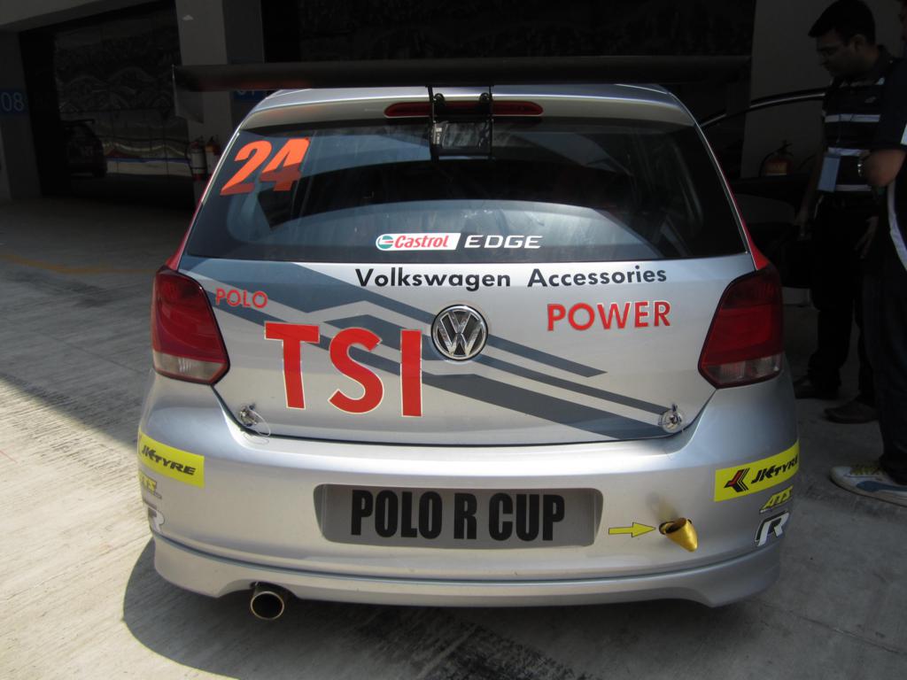 IAB drives the VW Polo R Cup racer around the BIC