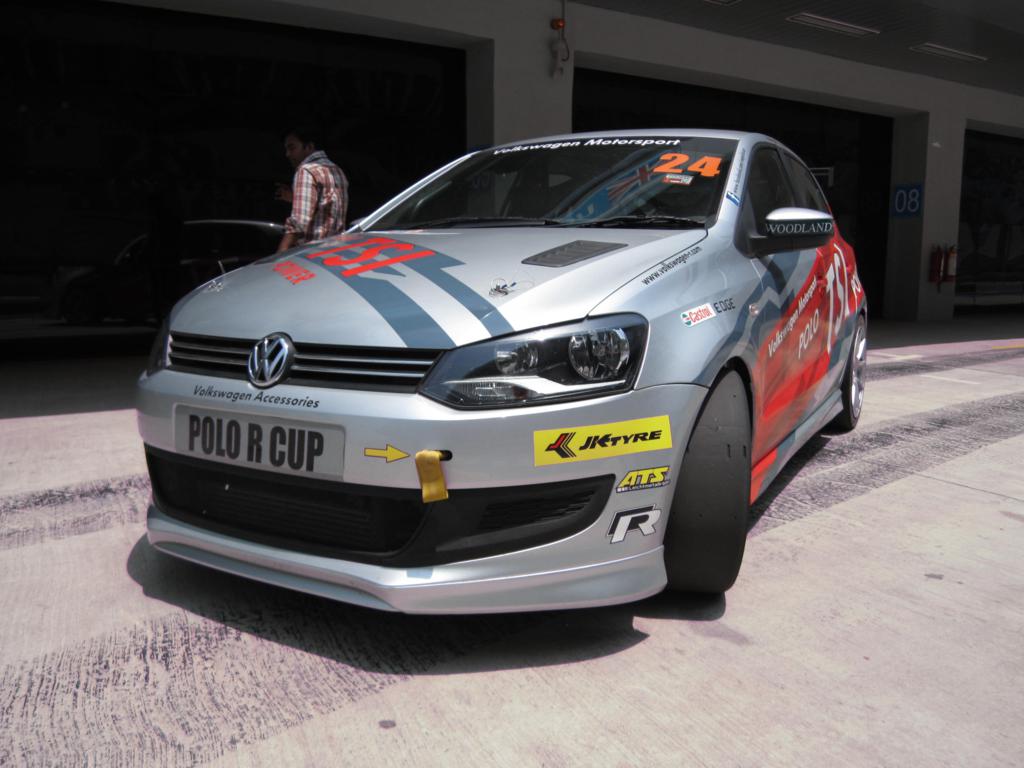 IAB drives the VW Polo R Cup racer around the BIC