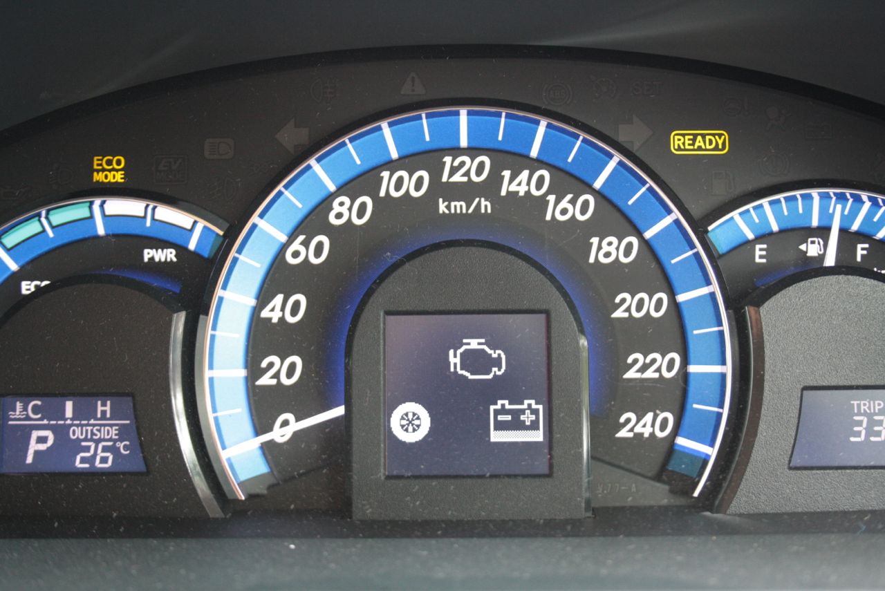 Toyota Camry Hybrid instrument cluster