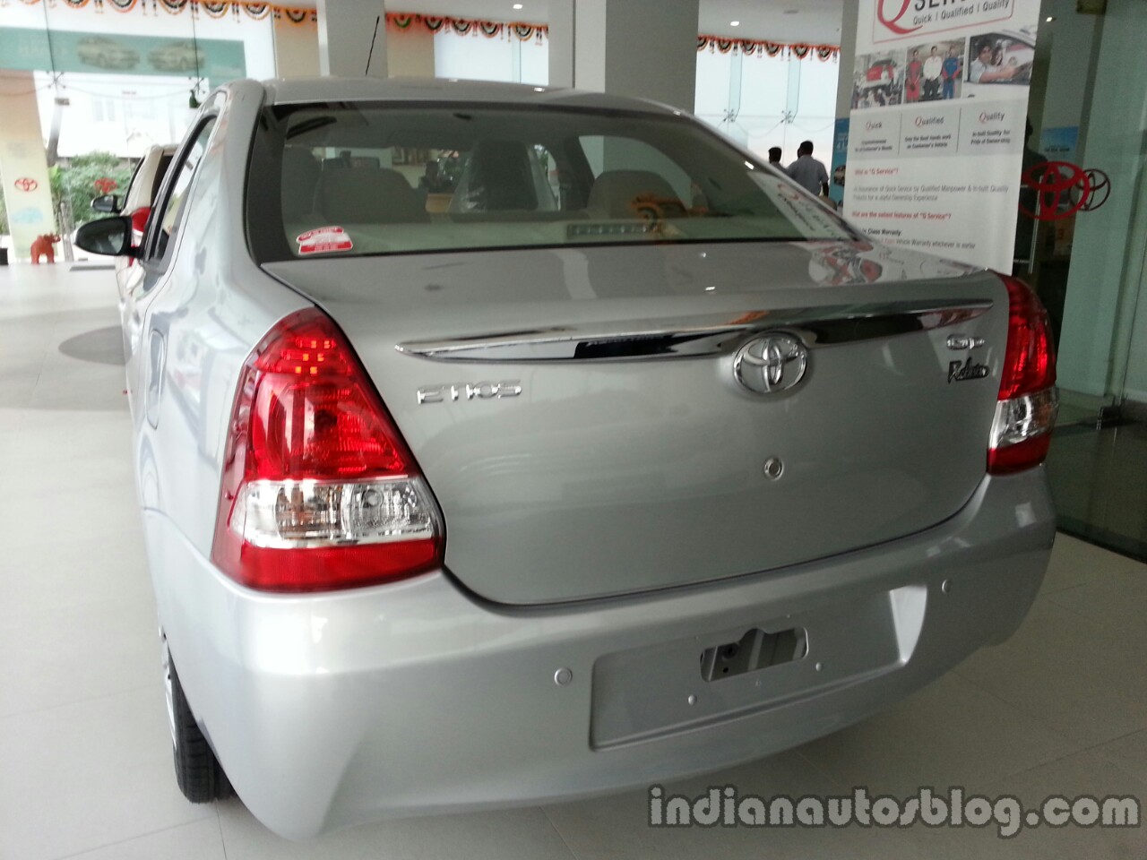 Toyota Etios Xclusive rear three quarter