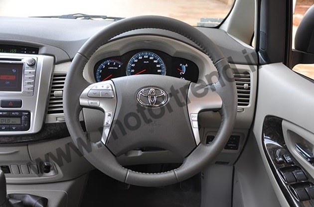 Spied Facelifted Toyota Innova  Z reveals its interiors