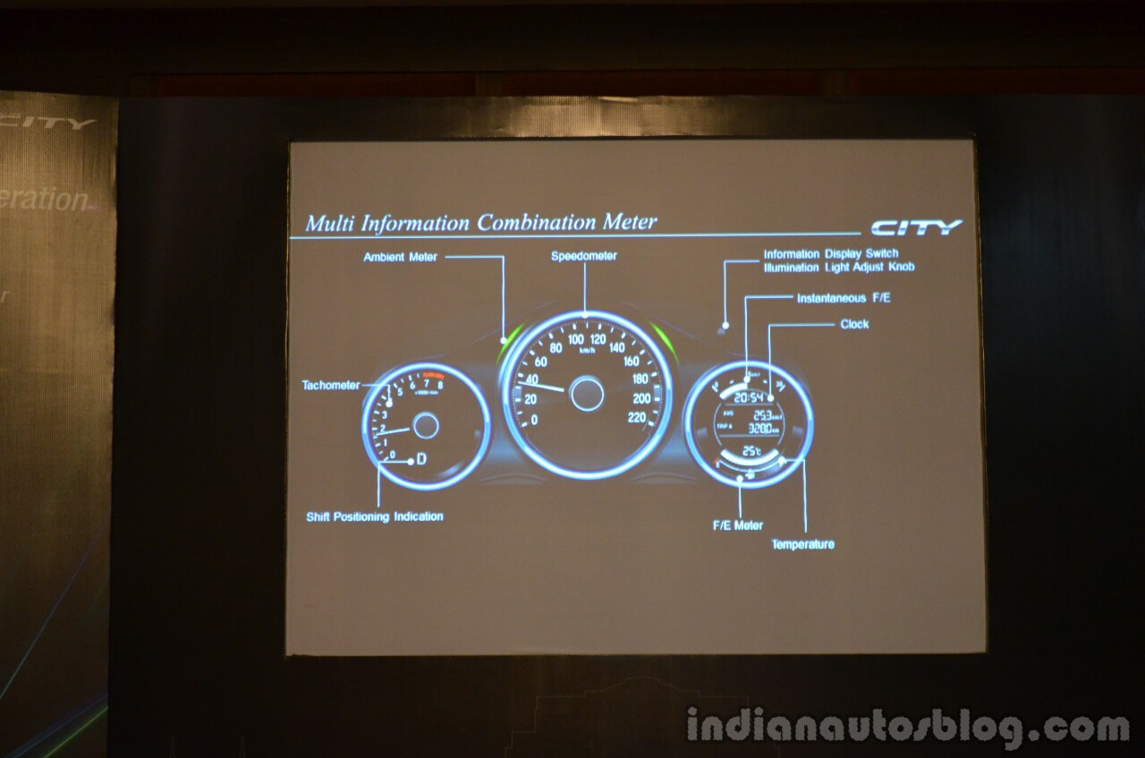 2014 Honda City tech specs cluster