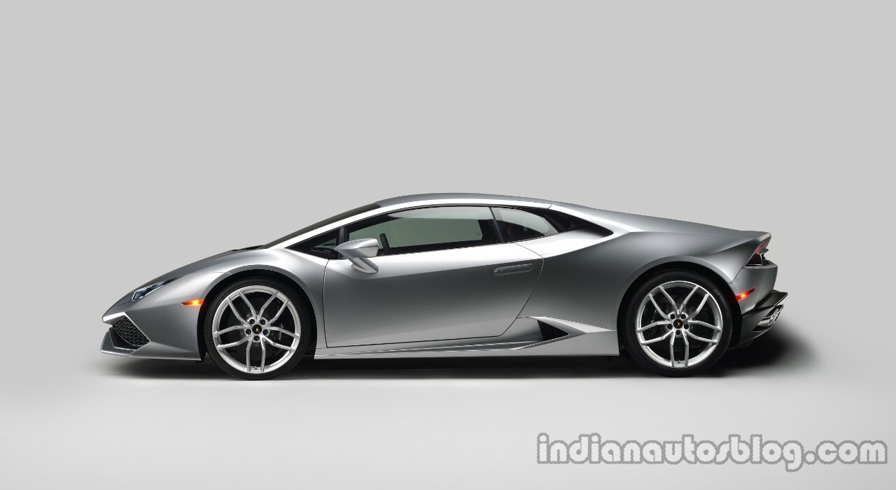 Lamborghini Huracan press shot side silver