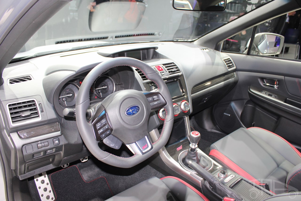 2015 Subaru WRX STi interior at NAIAS 2014
