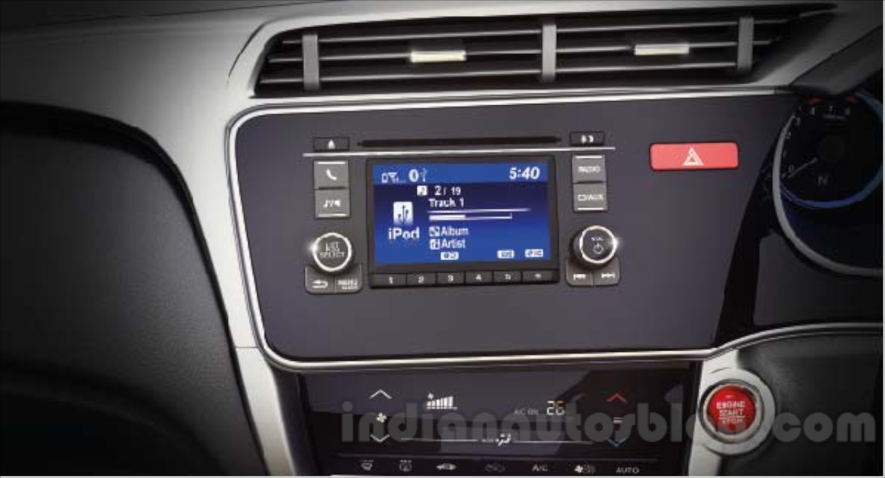 New Honda City audio 5'' display official image