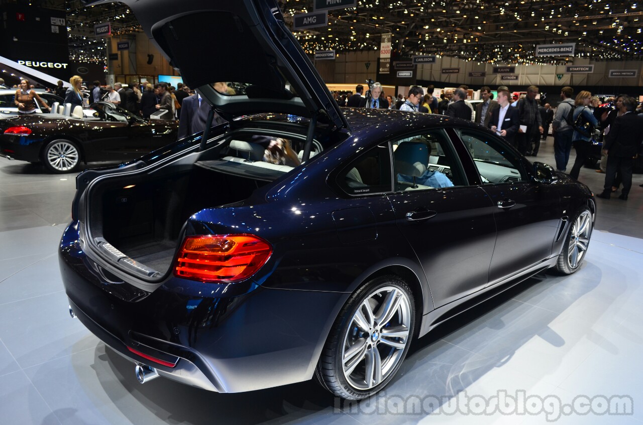 BMW 4 Series Gran Coupe boot open at Geneva Motor Show