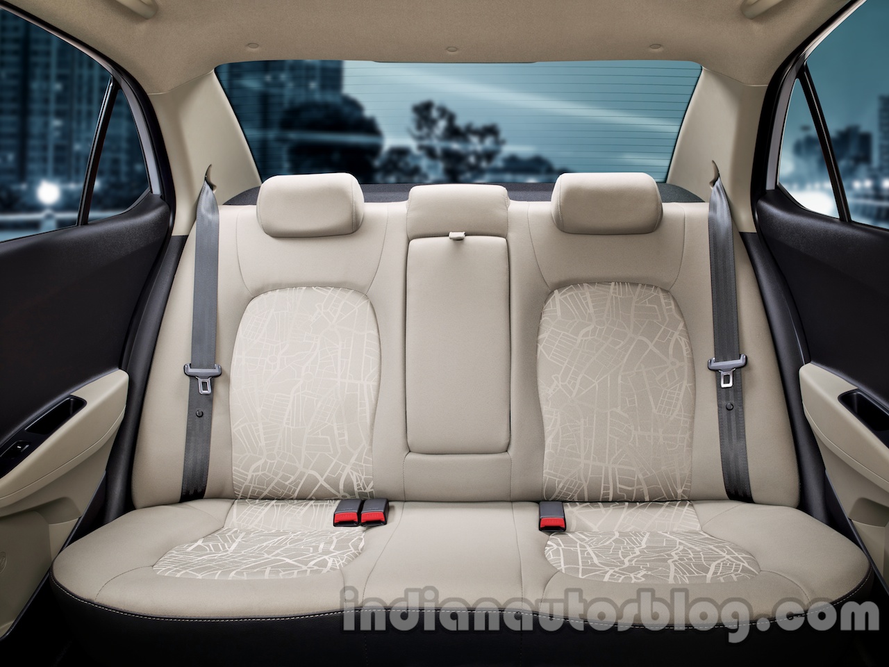 Hyundai Xcent rear seat