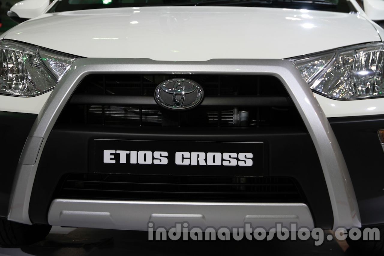 Toyota Etios Cross with accessories grille at Auto Expo 2014