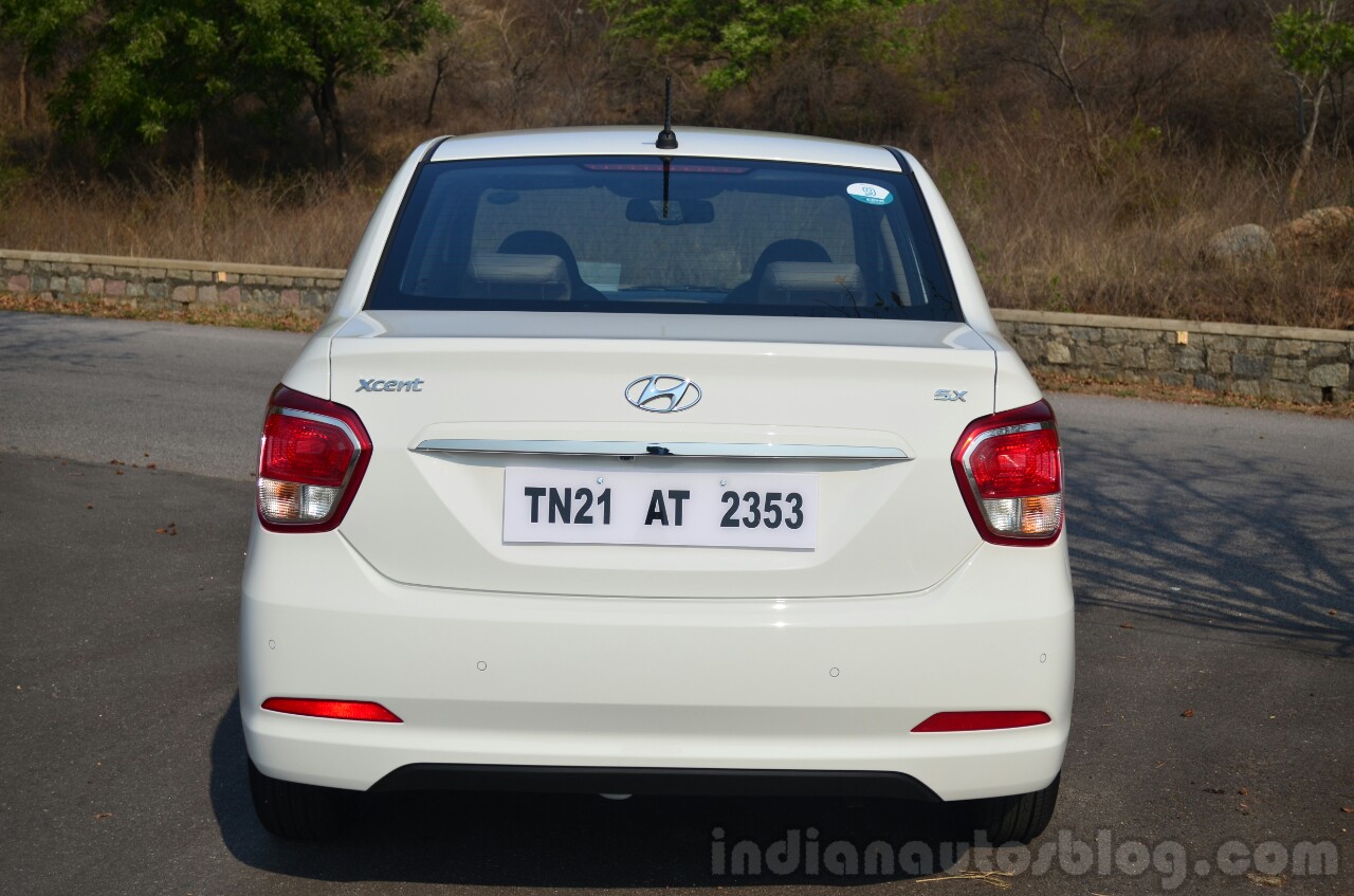 Hyundai Xcent Review rear view