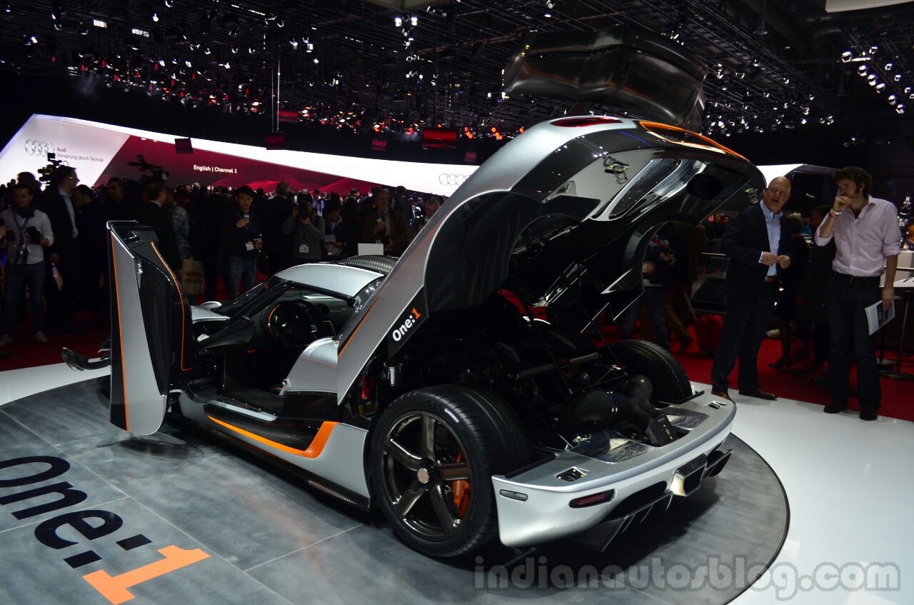 Koenigsegg One-1 rear three quarters at Geneva Motor Show