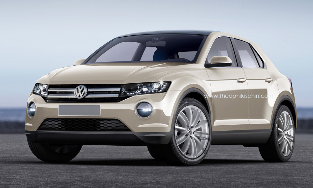 Rendering VW TROC compact SUV (production version)