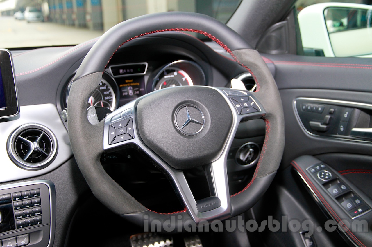 Mercedes CLA 45 AMG steering wheel India launch