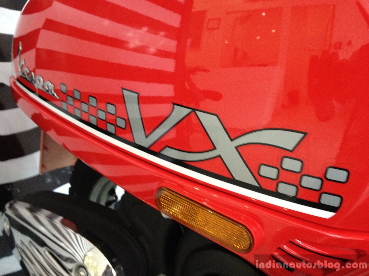 Vespa Esclusivo limited edition red engine cowl decals