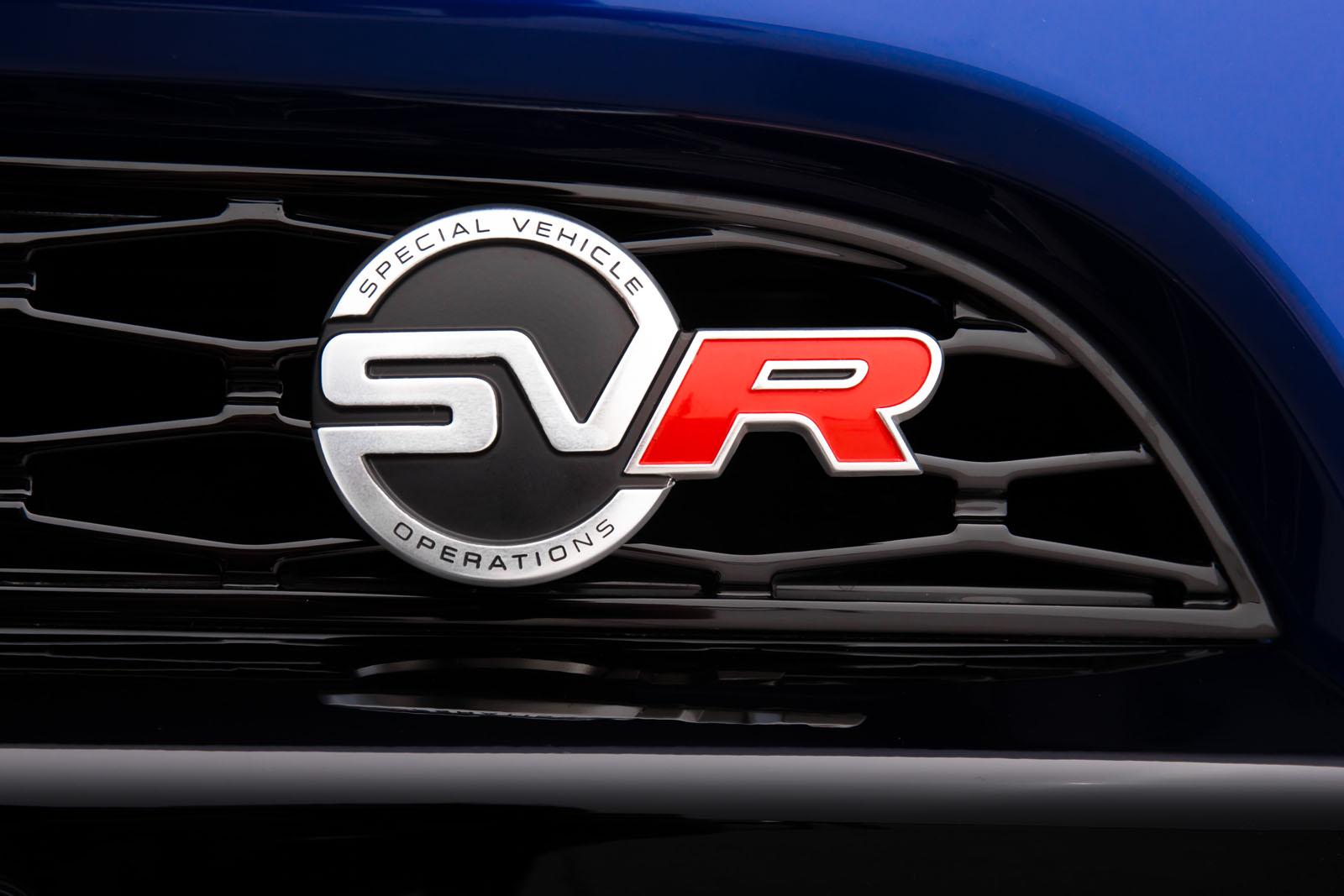 Range Rover Sport SVR press image front grille badge
