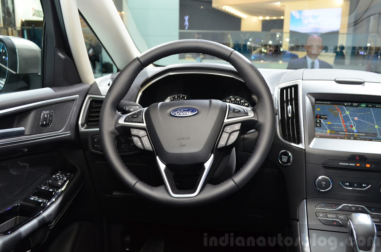 2015 Ford S-Max steering wheel at the 2014 Paris Motor Show