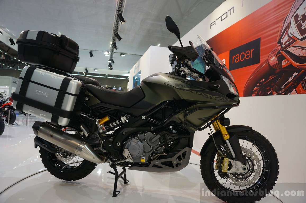 Aprilia Caponord 1200 Rally side view at the INTERMOT 2014