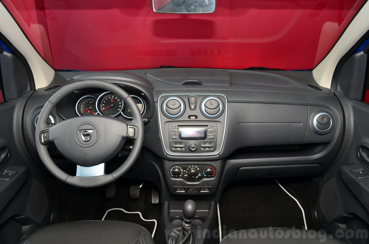 Sailor Favor acid Renault Lodgy's interior photographed in India