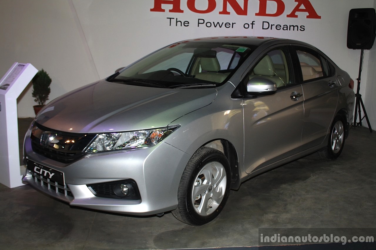 Honda City front three quarter at the 2014 Nepal Auto Show