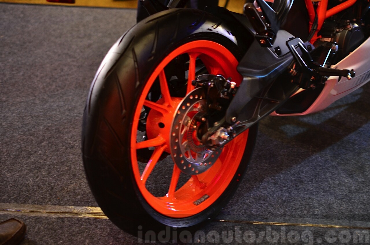 KTM RC390 rear disc brake at the Indian launch