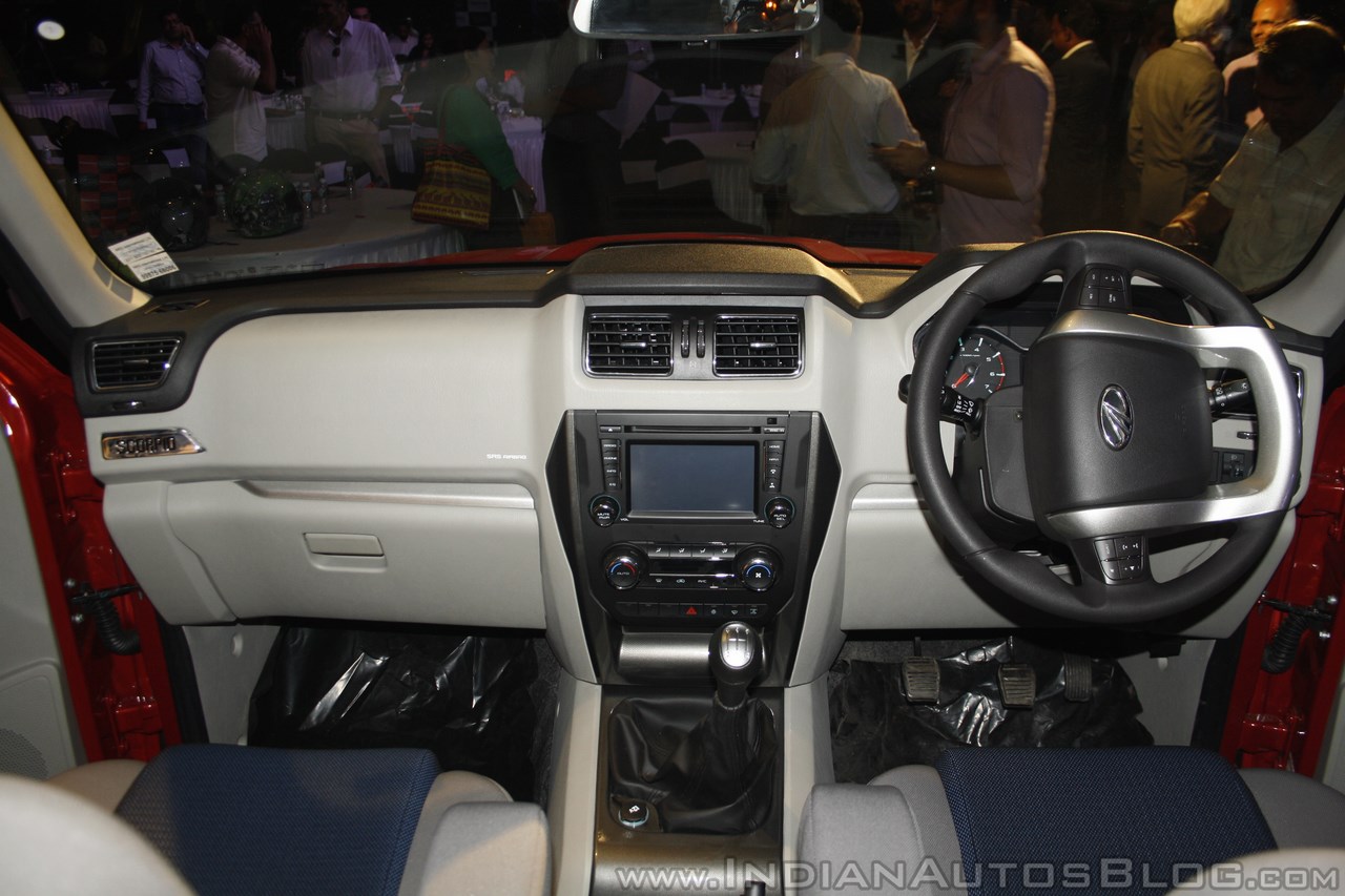 New Mahindra Scorpio dashboard at the launch
