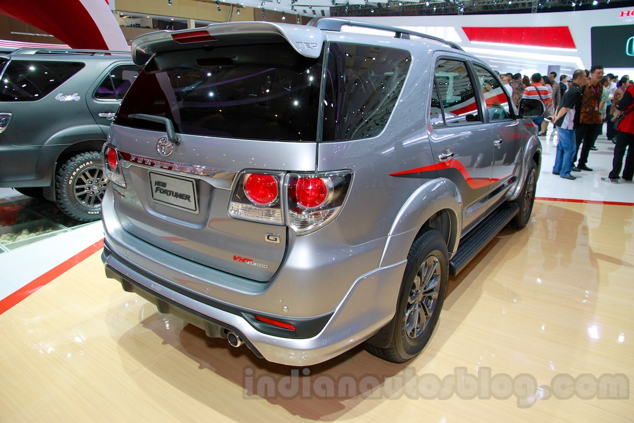 Toyota Fortuner TRD Edition rear three quarters left at the Indonesian ...
