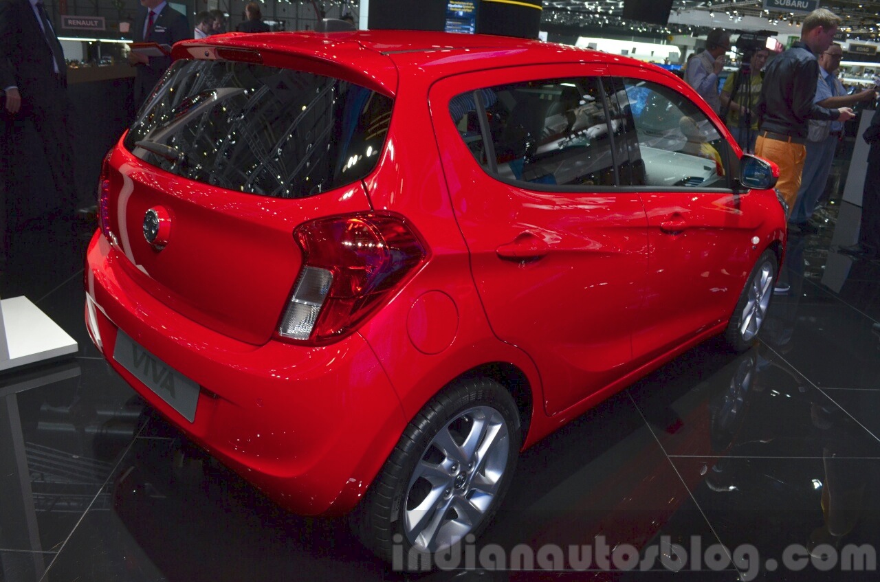 Vauxhall Viva rear three quarters at the 2015 Geneva Motor 