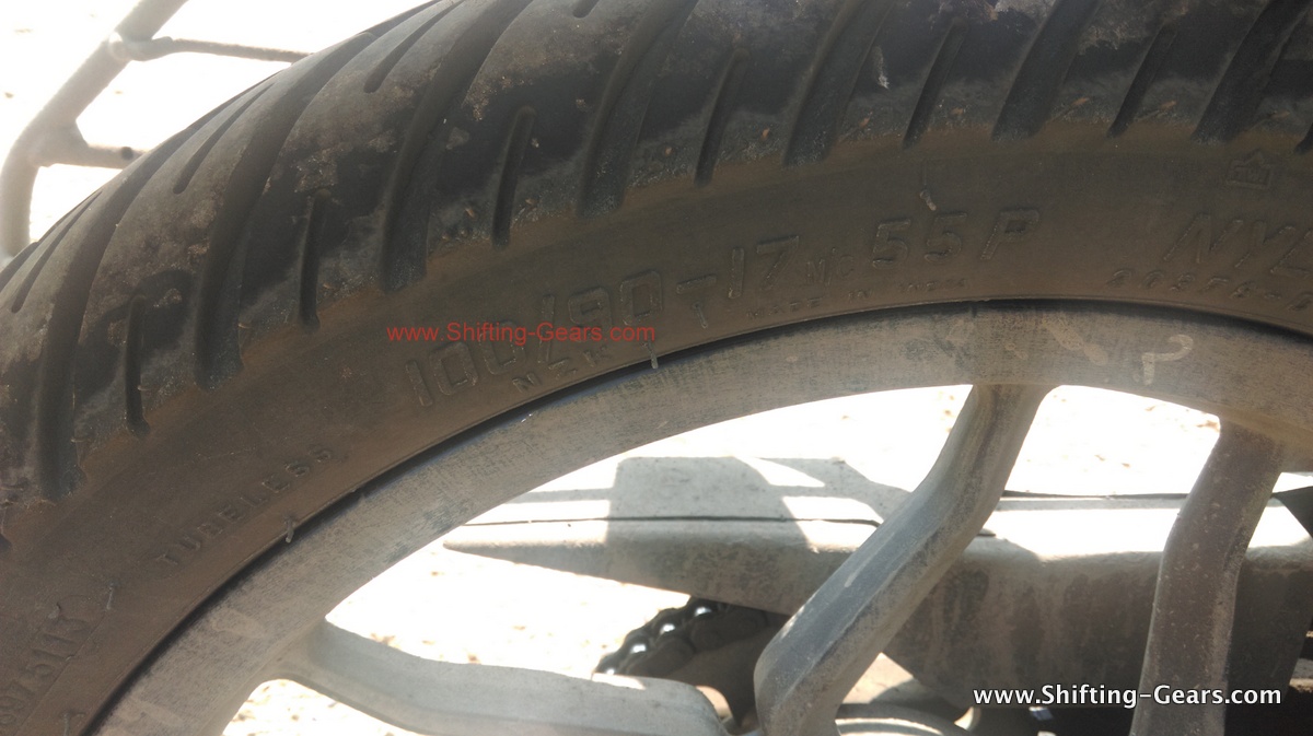 pulsar ns 160 back tyre size