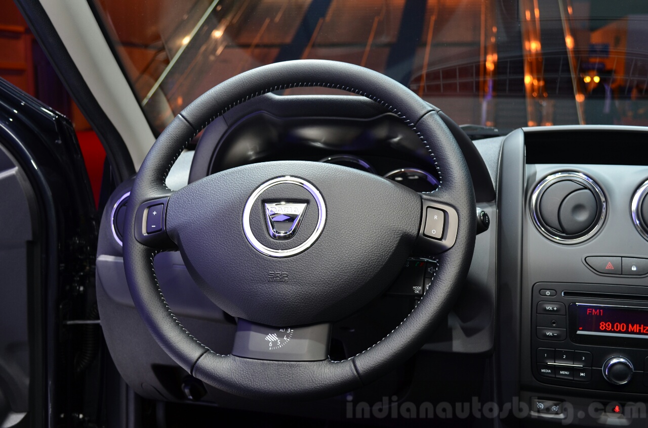 Dacia Duster Air steering wheel at the 2014 Paris Motor Show