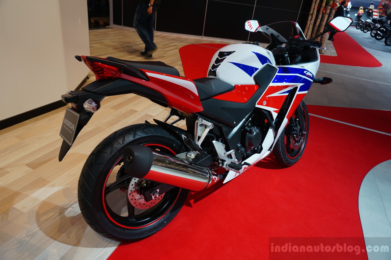 Honda CBR300R rear three quarters at the INTERMOT 2014