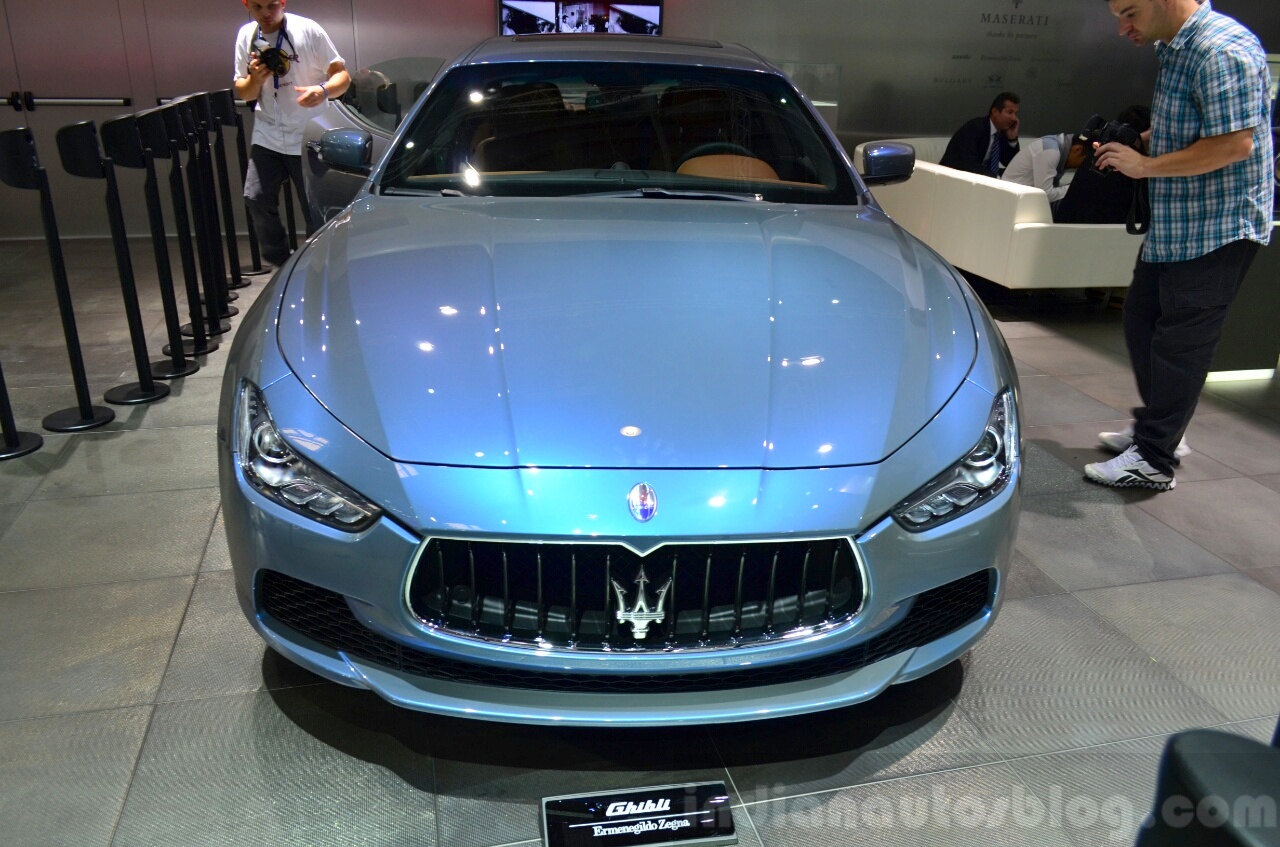 Maserati Ghibli Ermenegildo Zegna Edition front at the 2014 Paris ... Maserati Ghibli Ermenegildo Zegna Edition front at the 2014 Paris ...