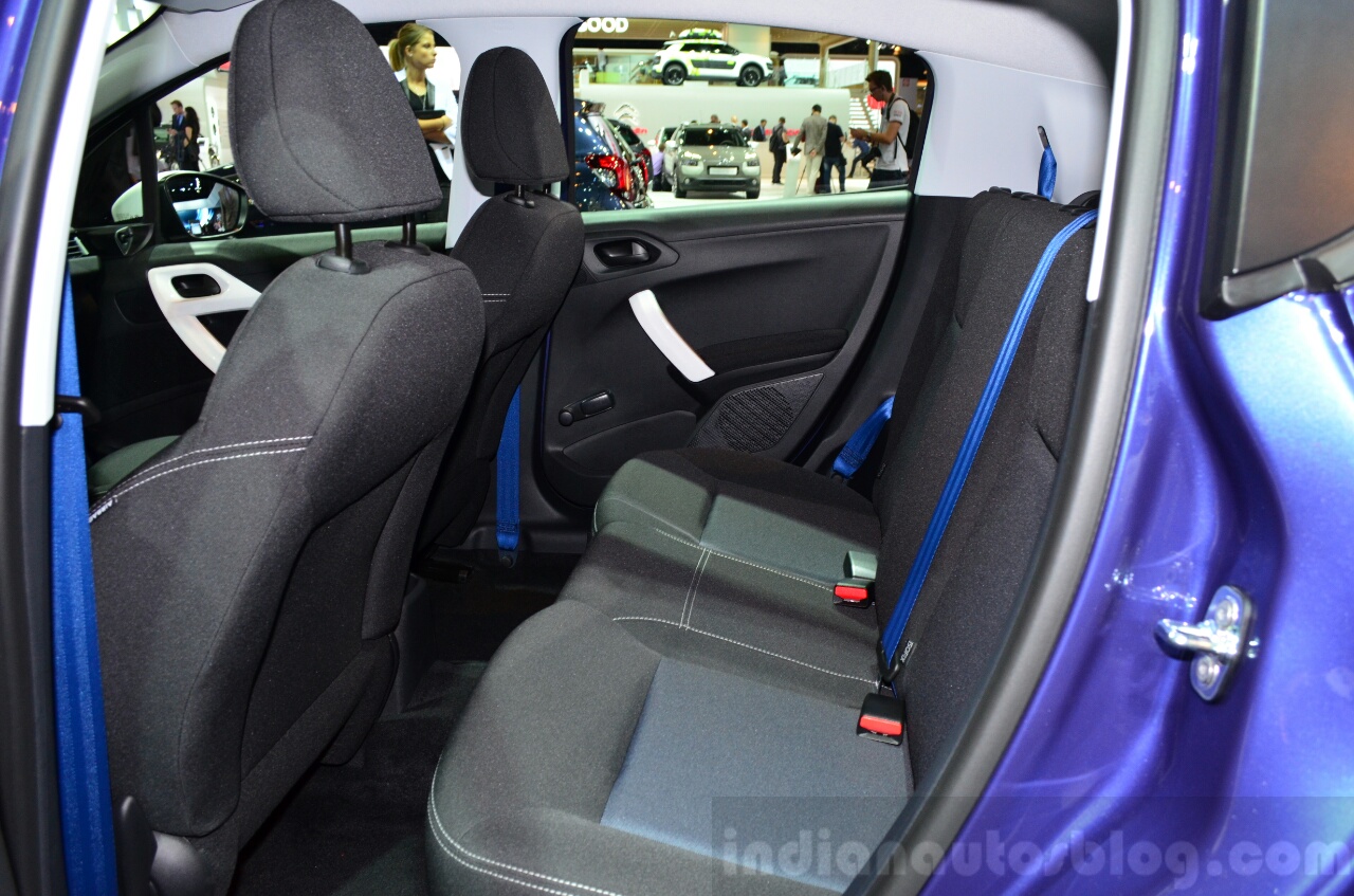 Peugeot 208 Like Edition rear seats at the 2014 Paris Motor Show