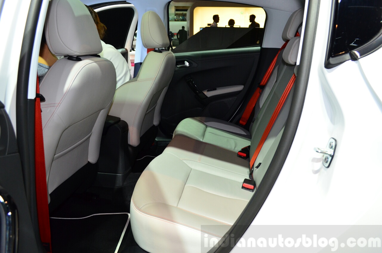 Peugeot 208 Roland Garros Edition rear seats at the 2014 Paris Motor Show
