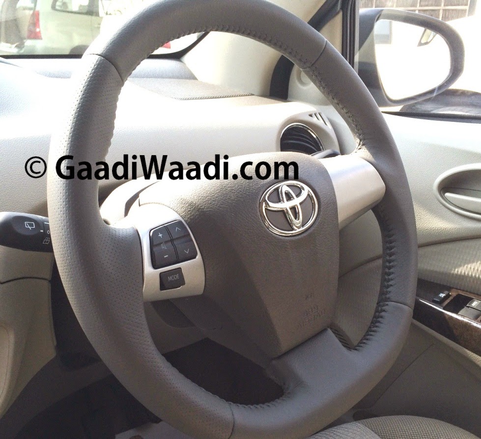 Spied Toyota Etios Liva facelift steering
