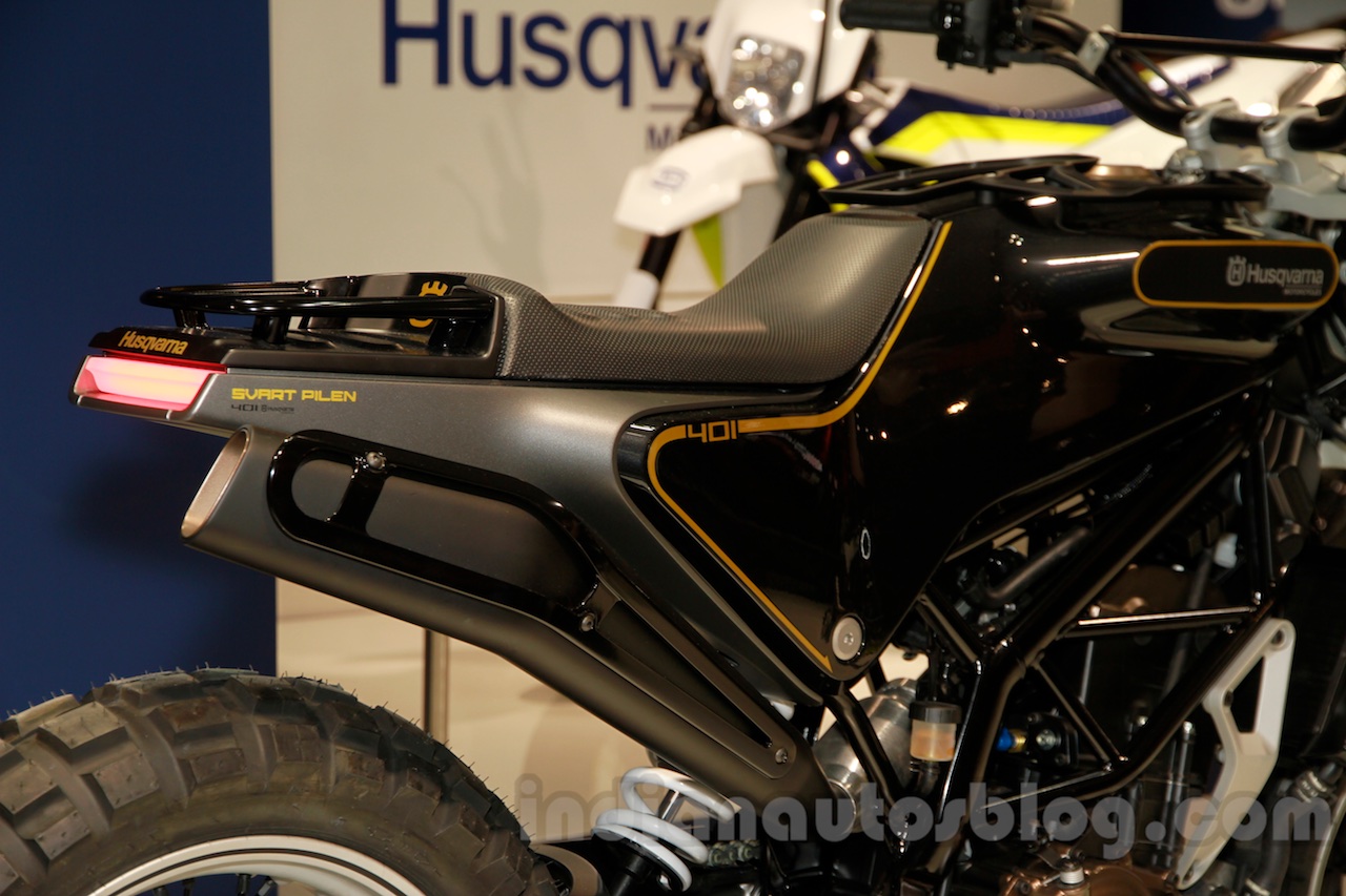 Husqvarna 401 Svartpilen concept seat at EICMA 2014