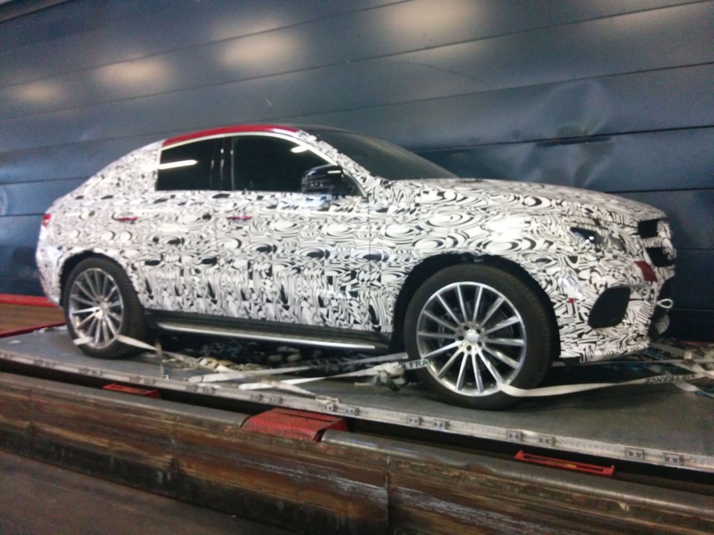 Mercedes GLE Coupe AMG side spied