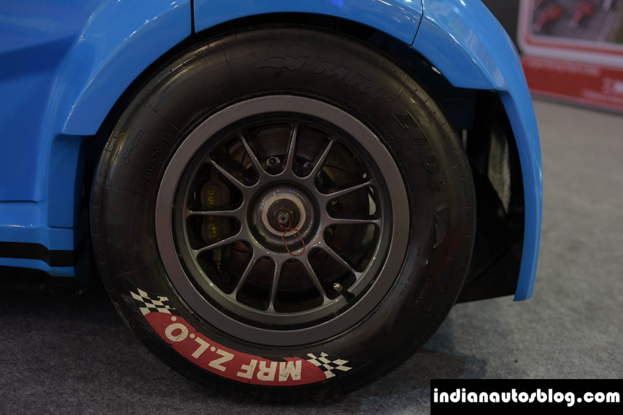 JA Motorsport Tata Super Nano alloy wheel at 2014 APS