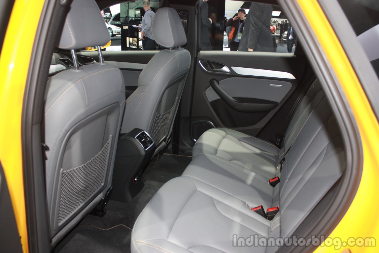 2015 Audi Q3 Facelift rear seat at the 2015 Detroit Auto Show