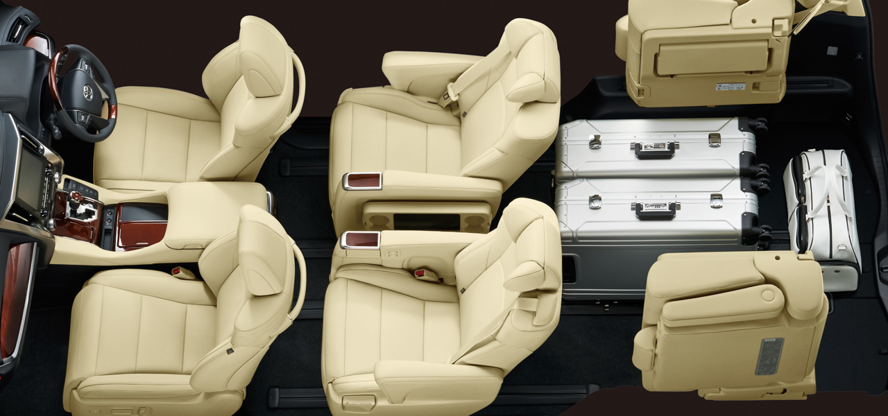 2022 Toyota Alphard Vellfire interior seating Japan