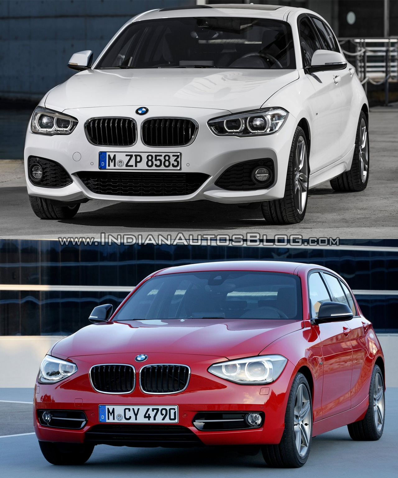 BMW Serie 1 F20 vs Serie 1 F20 LCI restyling