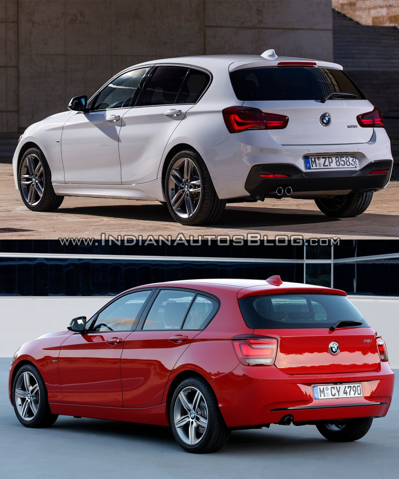 Photo Comparison: BMW F20 1 Series Facelift versus BMW F20 1