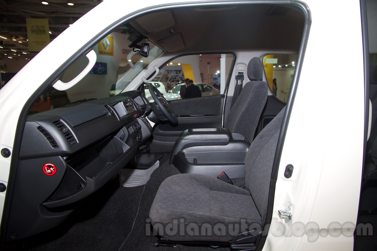 Toyota Hiace front seats at Bus and Special Vehicle Show 2015