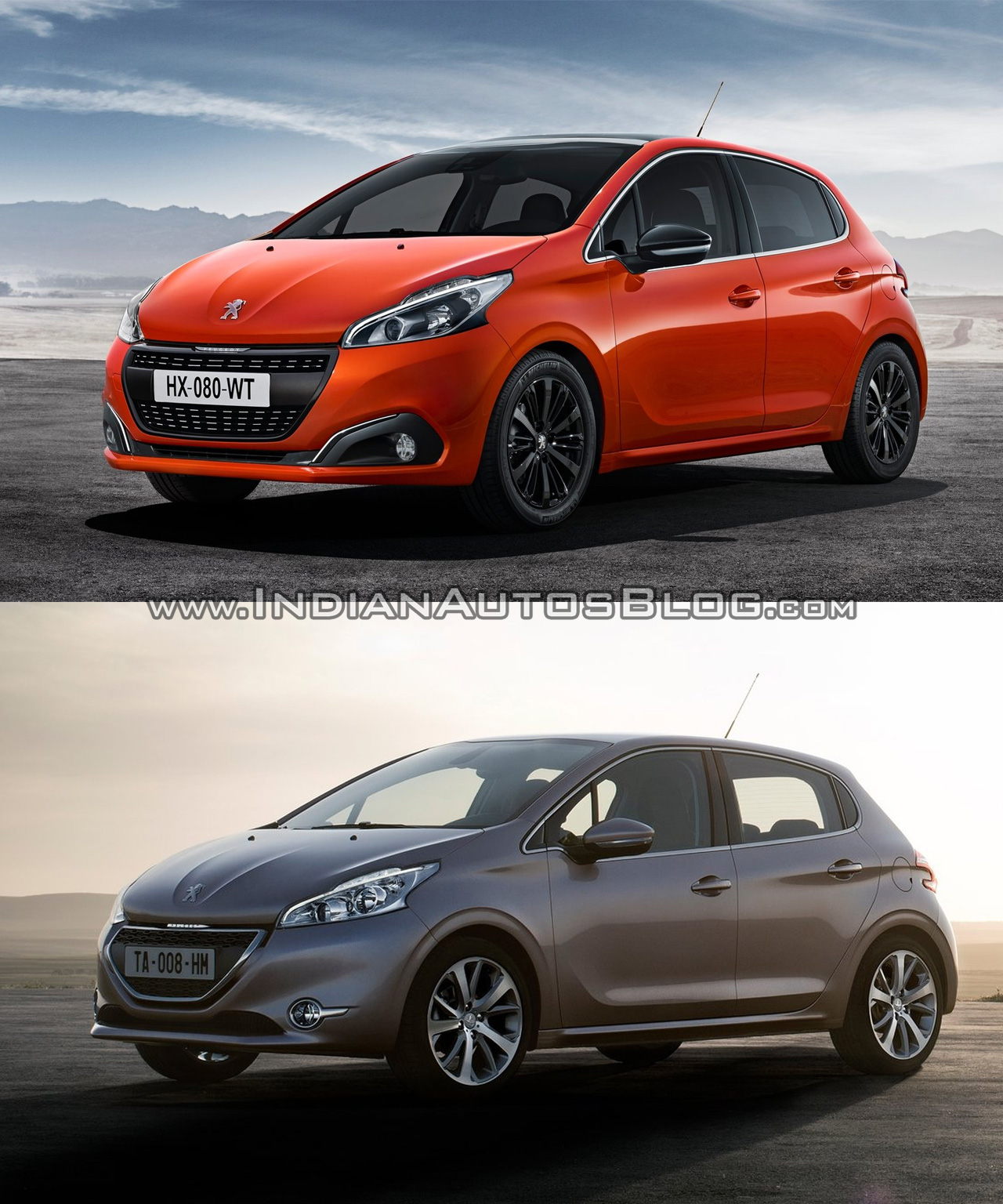 2015 Peugeot 208 vs Peugeot 208 - Old vs New front three quarter