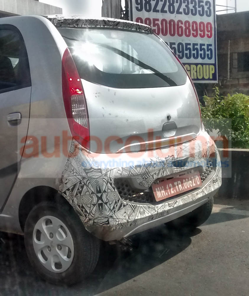 Tata Nano AMT with openable boot lid spotted testing - CarWale