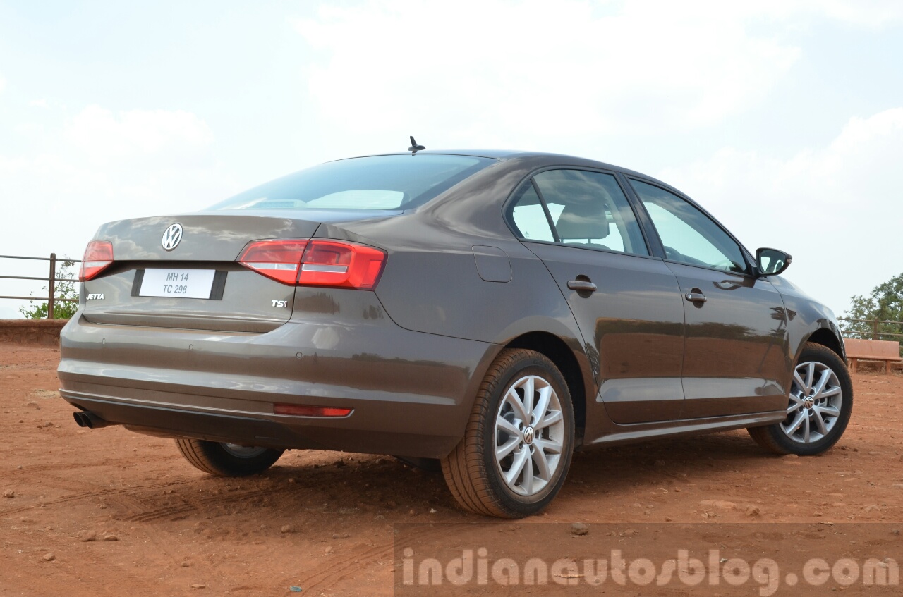 2015 VW Jetta TSI facelift rear three quarter Review