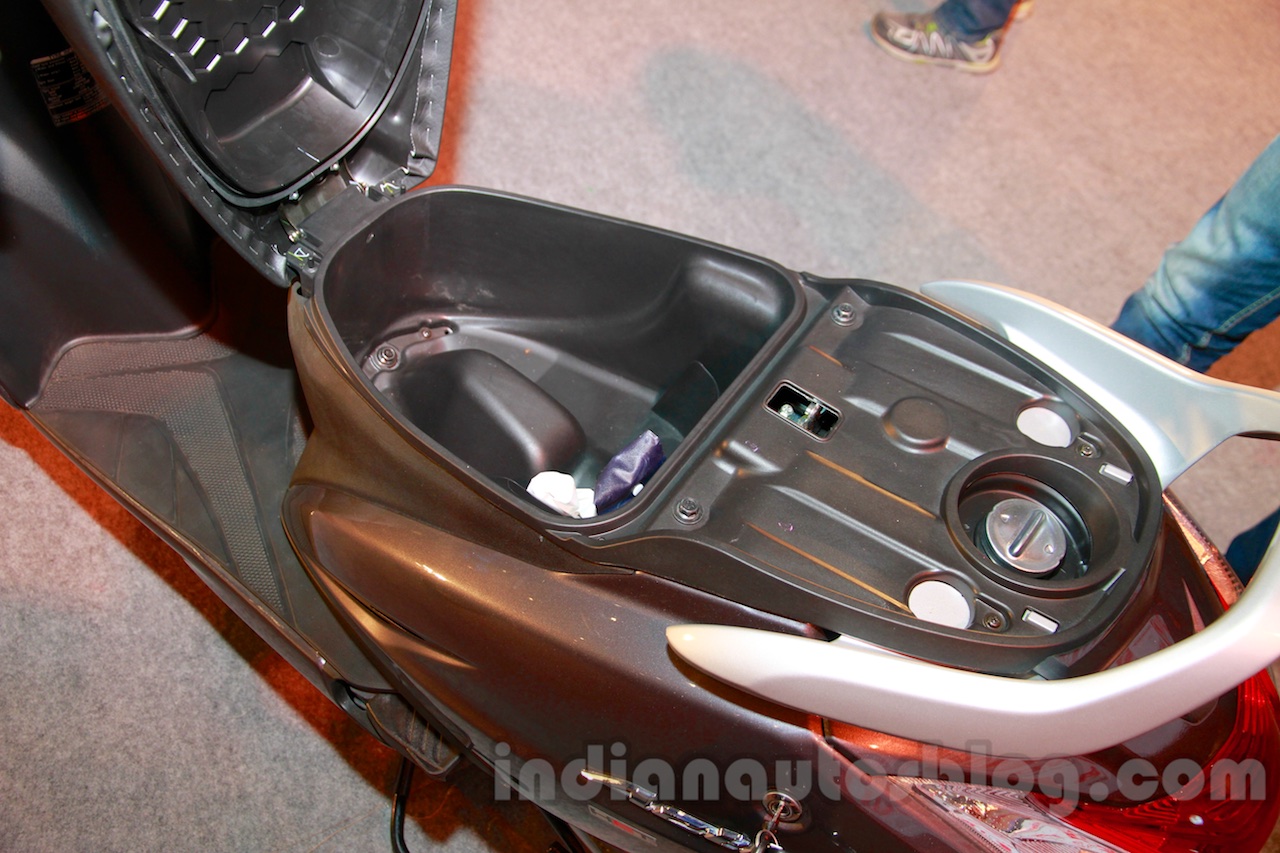 Honda Activa 3G storage compartment at the launch