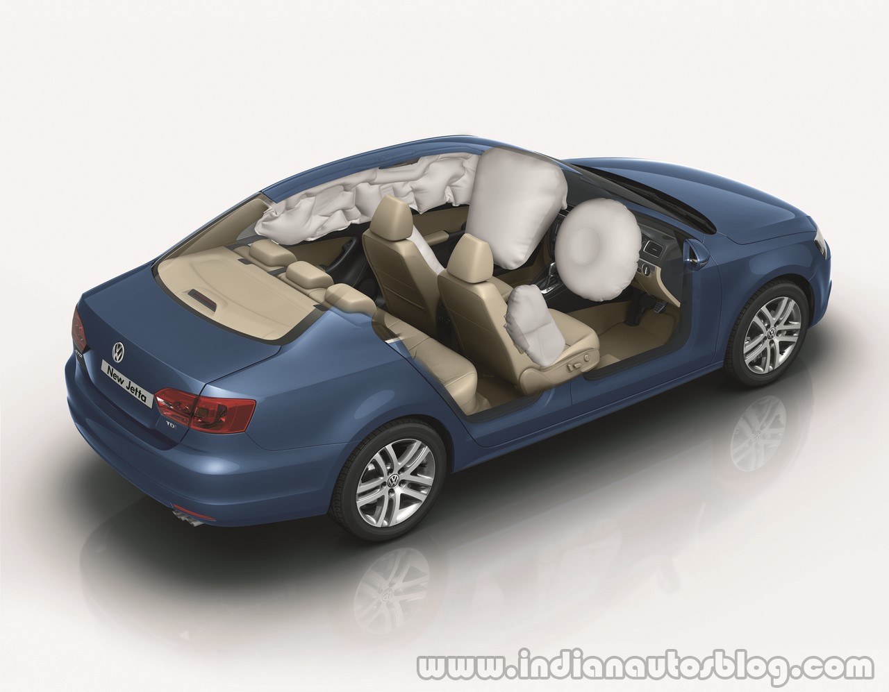 VW Jetta facelift airbags press shots